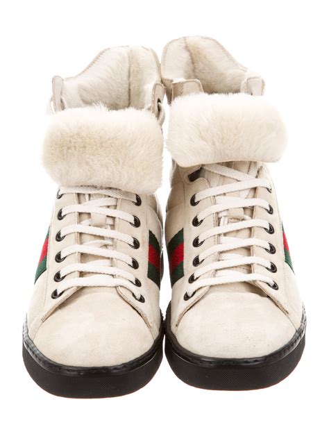 gucci fur sneakers women's.